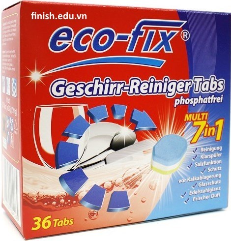 viên rửa bát Ecofix multi 7 in 1 chuyên dùng cho máy rửa bát – eco-fix geschir reiniger 36 tabs